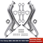 For Chevy Small Block 265-400 V8 1935-1948 Fat Fenderwell Headers Stainless New. Price: $155.68.