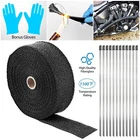 2" 50FT Fiberglass Exhaust Header Pipe Heat Wrap TAPE+12 Ties Kit +a Pair Gloves New. Price: $19.94.