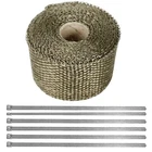 Exhaust Manifolds Titanium Heat Wrap Tape Thermal Lava 2'' 5M & 6 Ties New. Price: $11.98.