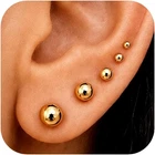 Gold Earrings For Women Trendy, 14K Plated Small Studs Multiple Pai... New. Price: $20.26.