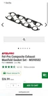 Fel Pro Ms 90502 Exhaust Manifold Gasket Set Chevrolet C1500, Camero, Gmc New. Price: $14.99.