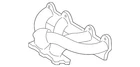 Genuine Volkswagen Exhaust Manifold 06A-253-031-BP New. Price: $583.66.