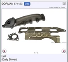 Left Exhaust Manifold With Gaskets New. Price: $100.00.