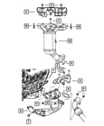 Genuine Mopar Exhaust And Catalytic Converter Manifold Right Rear 5171140AC New. Price: $2607.20.
