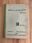 Alfa Romeo Giulia Sprint Gt Veloce Technical Characteristics Manual 1966 Used. Price: $149.99.