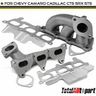 2X Exhaust Manifold W/ Gasket For Chevrolet Camaro Cadillac Srx Left And Right New. Price: $162.32.