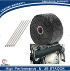 2" 16FT Roll Titanium Header Turbo Pipe Manifold Exhaust Heat Wrap Tape 5 Ties New. Price: $11.59.