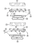 Genuine Mopar Exhaust Manifold Left 53032437AD New. Price: $431.22.