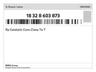 Genuine Bmw Rp Catalytic Conv.close To 18-32-8-603-873 New. Price: $1442.36.