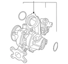 Genuine Volkswagen Turbocharger 05E-145-702-A New. Price: $529.21.