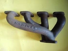 Alfa Romeo 750 Giulietta Normale Used Original 2 Pc Cast Iron Exhaust Manifold. Price: $350.00.
