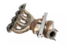 Exhaust Manifold With 3-WAY Catalytic Converter Brace Support And Bolts New. Price: $1592.50.