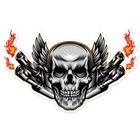 Skull Wings Flaming Exhaust - Vinyl Decal Sticker Car Window Laptop EBN9289 New. Price: $5.75.