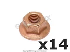 Bmw (1991+) Copper Collar Nut (7 Mm) Exhaust Manifold Cylinder Head Set Of 14 New. Price: $30.95.