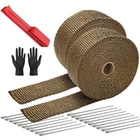 Exhaust Heat Wrap 2" 50' Titanium Fiberglass Shield Tape Rolls ... New. Price: $39.20.