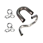 SYSTEM1 Designs 2.5" Od 304 Steel 180+125+35 Degree Mandrel Bend V-band Cl New. Price: $118.02.