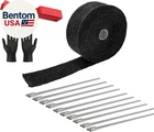 Exhaust Heat Wrap 2" 16' Black Fiberglass Shield Tape Rolls 5CM New. Price: $23.71.