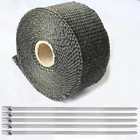 Exhaust Heat Tape Wrap, 2" 16.5' Black Roll For Motorcycl... New. Price: $14.37.