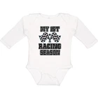 Inktastic My 1ST Racing Season Checkered Flags Long Sleeve Creeper Car Road Boy New. Price: $14.99.