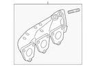 Genuine Audi Exhaust Manifold 06E-253-031-AB New. Price: $411.72.