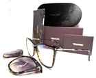 Tom Ford TF5824-B 052 Havana/clip-on W/blue Gradient Lenses Eye-sunglasses 56-14 New. Price: $299.00.