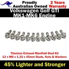 Titanium Exhaust Manifold Stud Kit For Volkswagen Golf Gti MK1-MK6 Engine Brand. Price: $120.12.