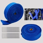 Roll 2" 50FT Fiberglass Exhaust Header Pipe Heat Wrap Tape &20 Ties Blue New. Price: $24.60.