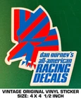Dan Gurney All-american Racing Vintage Original Vinyl Decal Sticker Scca Used. Price: $8.00.