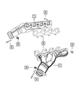 Genuine Mopar Exhaust Manifold Right Side 5037632AF New. Price: $708.28.