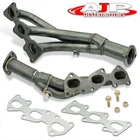 Black Stainless Steel Exhaust Header Manifold For 2010-2016 Hyundai Genesis V6 New. Price: $310.00.