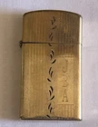 Vintage 1950'S Zippo Slim Lighter 10K Gold Filled Engraved Jba Used. Price: $275.00.
