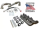 High Flow Up Pipe & Exhaust Manifold Kit 2008 2010 Ford 6.4L Powerstroke New. Price: $649.99.