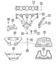Genuine Mopar Exhaust Manifold 4884822AC New. Price: $133.99.