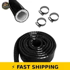 Yamakato 3/8" Id Fire Sleeve W/ Clamps - 5FT Black Silicone Coated New. Price: $34.99.