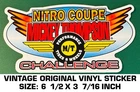 Mickey Thompson Nitro Coupe Challenge - Vintage Original Vinyl Decal Sticker Used. Price: $9.43.