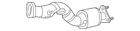 Genuine Honda Converter & Pipe 18160-RBJ-A00 New. Price: $1468.03.