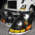 For 03-17 Volvo Vnl Vnm Vnx Truck Switchback Full Led Headlight Lamps Black New. Price: $536.29.