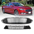 Front Bumper Upper & Lower Grille Assembly Ford Fusion 2017-2018 Chrome New. Price: $76.68.