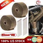 Set Of 2 50MM*5M Exhaust Manifold Heat Wrap & Ties Pipe Titanium 1100 New. Price: $18.99.