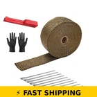 Jougu Exhaust Heat Wrap 2" 16' Titanium Fiberglass Tape New. Price: $30.99.