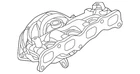 Genuine Mitsubishi Exhaust Manifold 1555A997 New. Price: $1652.74.