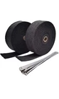 Ucreative Black Fiberglass Exhaust Header Heat Wrap 2" 50' With 10PCS 11.8 Inc New. Price: $19.95.