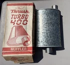 Vintage Thrush Nos Turbo 400 Muffler 2" Offset Inlet Center Outlet Never Used New. Price: $69.99.