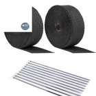 Ants Part 20PCS Ties + Roll 50FT Black Motorcycle Exhaust Heat Wrap New. Price: $31.45.