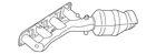 Genuine Nissan Exhaust Manifold 140E2-9FS0A New. Price: $924.65.