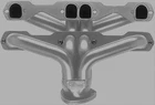 Small Block Chevy D-port Hugger Plain Steel Exhaust Headers Angle Plug Sanderson New. Price: $352.00.