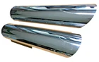 3.5" Angle Cut Outlet 18" Long Jones Tail Pipe Chrome Extensions Pair Weld New. Price: $42.00.