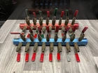 Pair Of 16 Port Aluminum Plastic Process Water Manifolds Hot & Cold #1DKI129 Used. Price: $250.00.